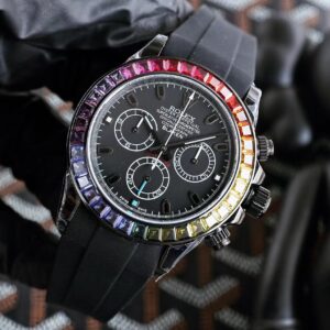 Rolex Cosmograph Daytona Rainbow Mod 40mm Stainless Steel Quartz Men’s Watch Replica