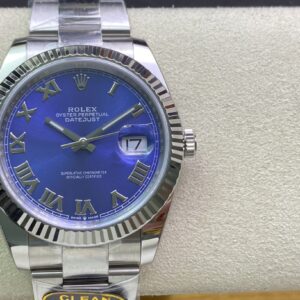 Rolex Datejust 41mm 126334 Blue Dial 18K White Gold Swiss Replica