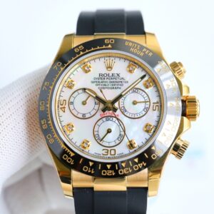 Rolex Daytona 116518LN Yellow Gold Men's Replica Watch with MOP Diamond Dial